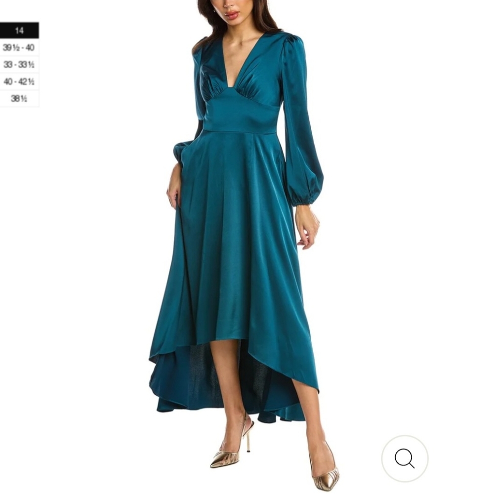 Aidan Mattox Vneck Midi Dress